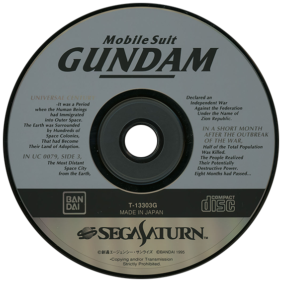 Mobile Suit Gundam box art for Sega Saturn
